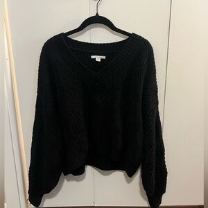 Black Cropped American Eagle Sweater 86% Polyester 14% Nylon - Soft